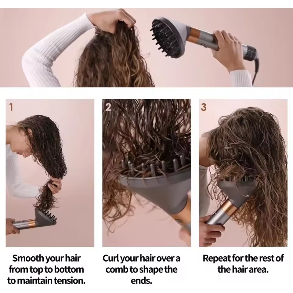 ใช้งานร่วมกับ Dyson Curling irons เครื่องเป่าผม HS01 HS05 HS08 Curling irons อะแดปเตอร์หัวฉีดสไตล์ก่อนอุปกรณ์เสริมอเนกประสงค์