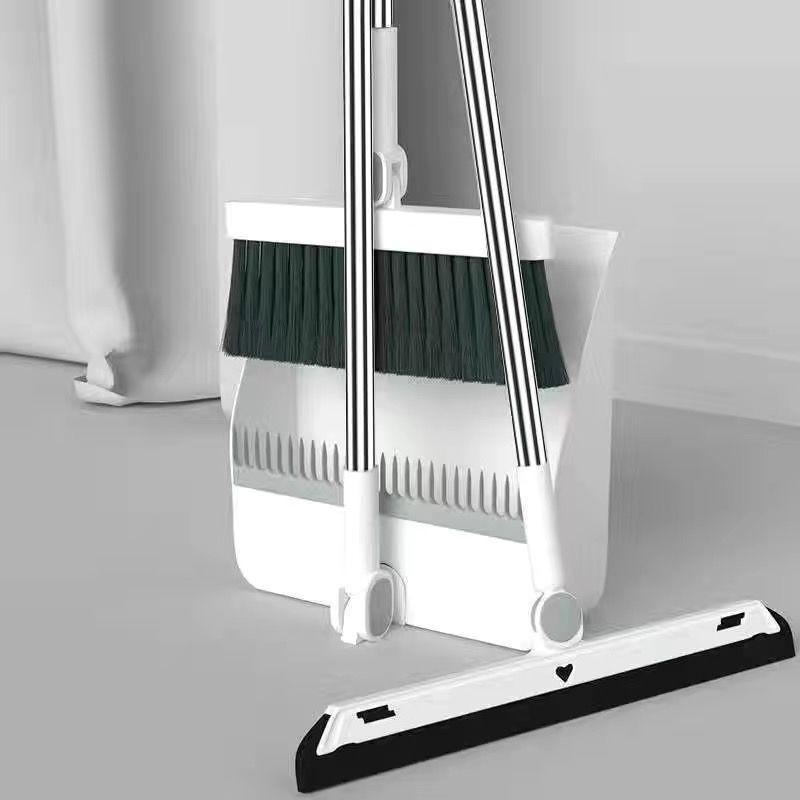 折叠簸箕旋转扫把套装扫地笤帚家用学生宿舍百货三件套一整套Folding dustpan rotating broom set sweeping broom home20250428