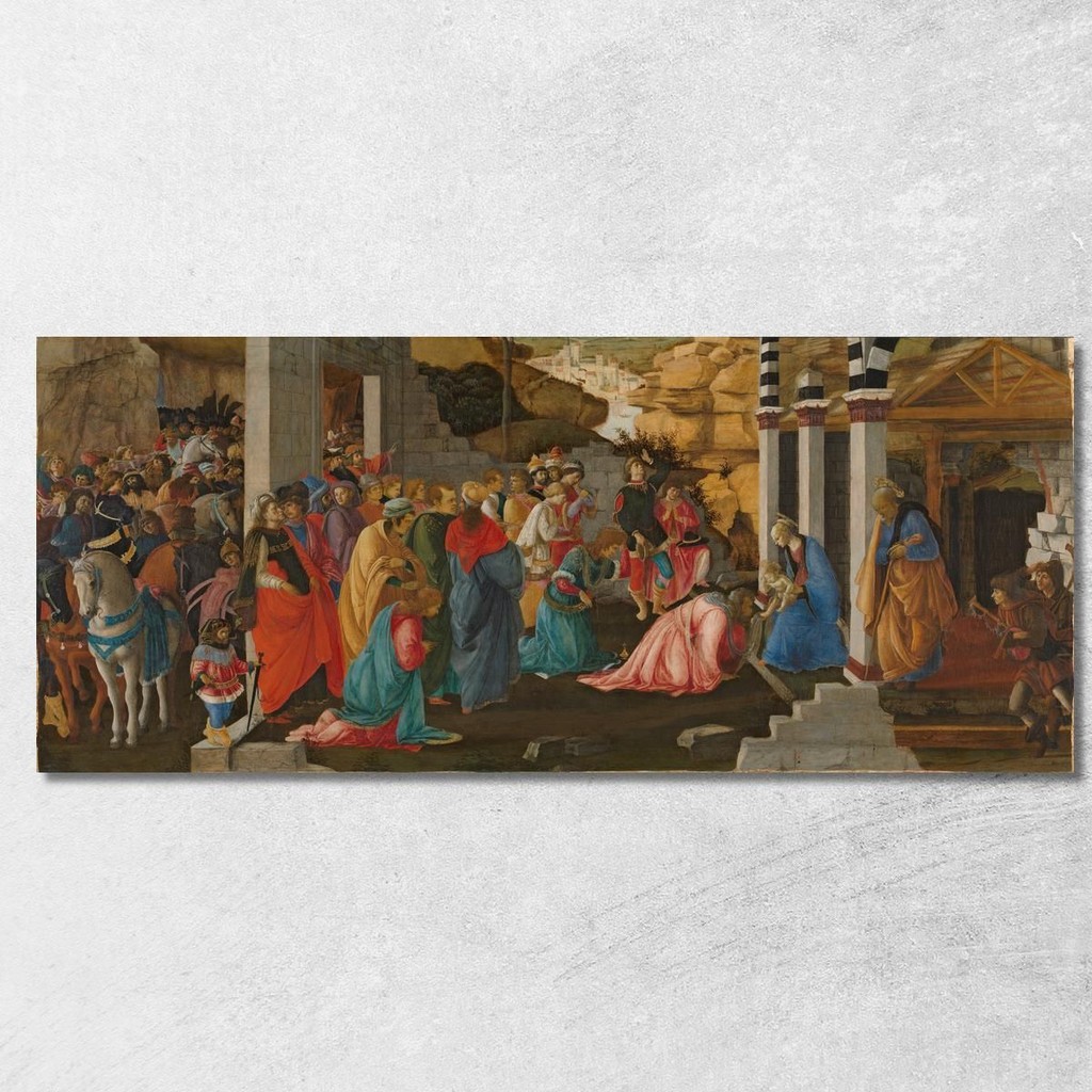 Adoration Of The Kings Sandro Botticelli, sbt9 ภาพพิมพ์บนผ้าใบแคนวาส
