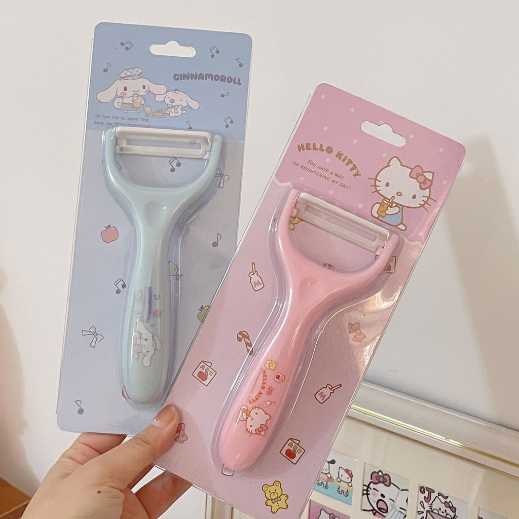 พร้อมสต็อก มีดปอกเปลือกสาวน่ารักเซรามิคคิตตี้มีดผลไม้ครัวการ์ตูนมีดปอกเปลือกผลไม้