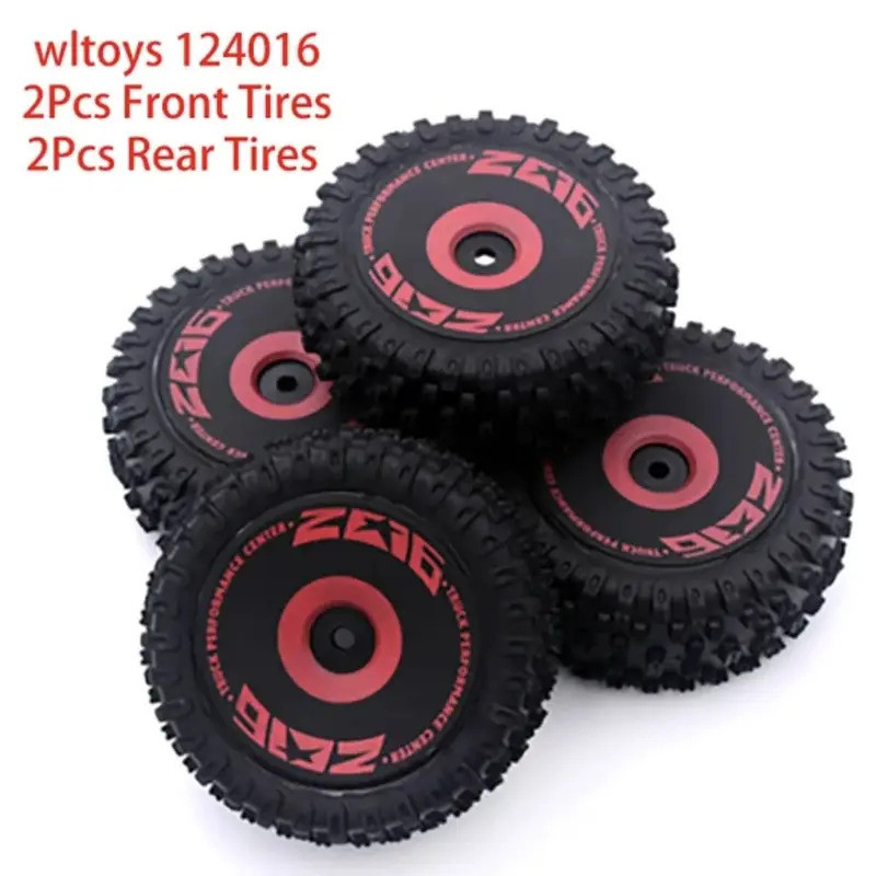ยางล้อหน้าและล้อหลัง Tyre สําหรับ Wltoys 144001 144010 124016 124017 อะไหล่อะไหล่อัพเกรดรถ RC อุปกรณ