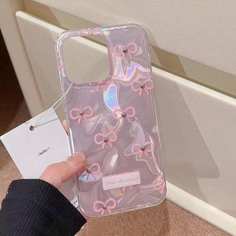 อินเทรนด์เลเซอร์ Bowknot 3D Pearl Case สําหรับ Honor 400 Lite X6C X8C X9C 200 90 สมาร์ท X7C X7B X8B 