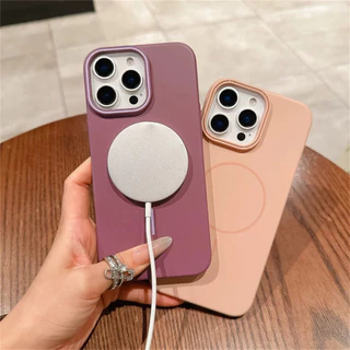 เคลือบด้าน การชาร์จแบบไร้สาย ทรศัพท์เคลือบแม่เหล็ก สำหรับ OPPO Reno 15 15 Pro 5G 14 Pro 14F 13 Pro 5G Reno 11 12 Pro 9 Pro 13F 12F A5 Pro เคสกันกระแทกป้องกันกล้อง ซิลิโคนพีซีกันกระแทก Phone case