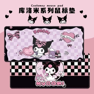 [คลังสินค้าพร้อม] แผ่นรองเมาส์ Kuromi แป้นพิมพ์คอมพิวเตอร์ขนาดใหญ่การ์ตูนโน๊ตบุ๊คเย็บการเรียนรู้การเขียนแผ่นรองโต๊ะสาวน่ารักนักเรียน สินค้า สํานักงานของขวัญ