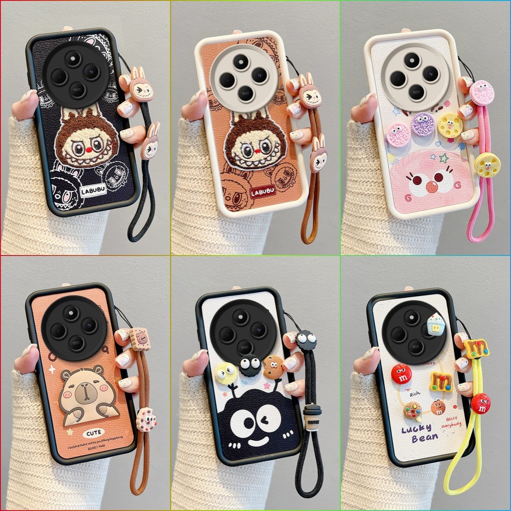 เคส POCO C75 น่ารักหนัง 3D ตุ๊กตาซิลิโคนอ่อนนุ่มเคสโทรศัพท์ BBPW2