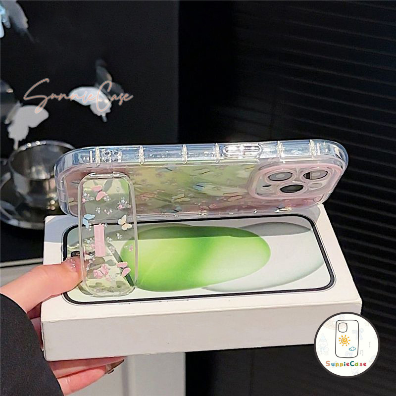 ผีเสื้อ เคสไอโฟน11 สำหรับ IPhone 15 12 16 13 11 14 Pro Max XR X XS 7Plus 8Plus Max 7 15 8 Plus SE เคสโทรศัพท์ถุงลมนิรภัย - รูปที่ 2