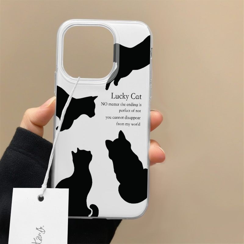 Silhouette Black Cat สําหรับ Infinix Smart 5 9 TECNO Spark 10PRO Go 2023 2024 2025 หมายเหตุ 30 40 PR