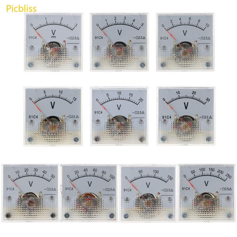 Picbliss Analog Panel Volt Volt Volt Volt Volt Voltage Gauge 3 5 10 15 20 30 50 100 150 250V