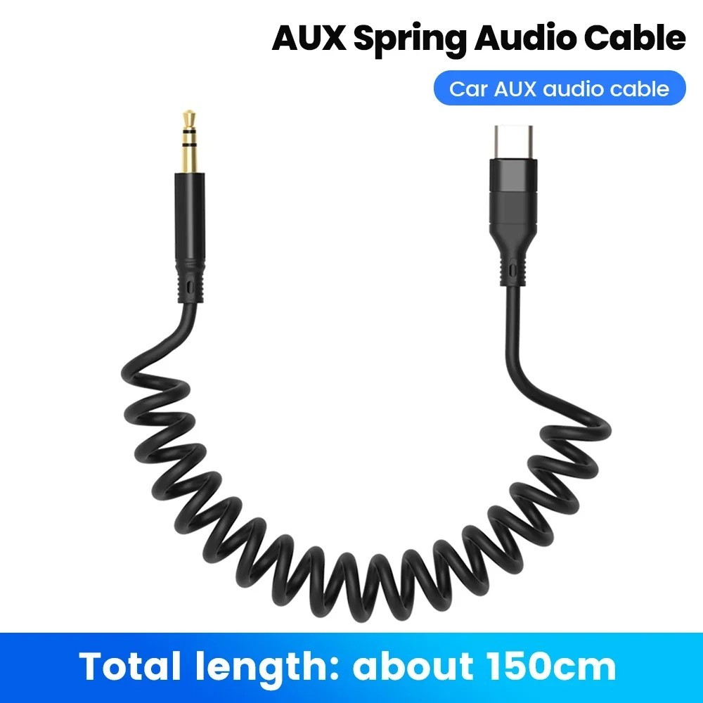 Elough รถฤดูใบไม้ผลิ AUX สายสัญญาณเสียง USB C ถึง 3.5 มม.แจ็ค AUX รถลําโพงอะแดปเตอร์หูฟังสําหรับโทรศัพท์มือถือ Type-C Converter