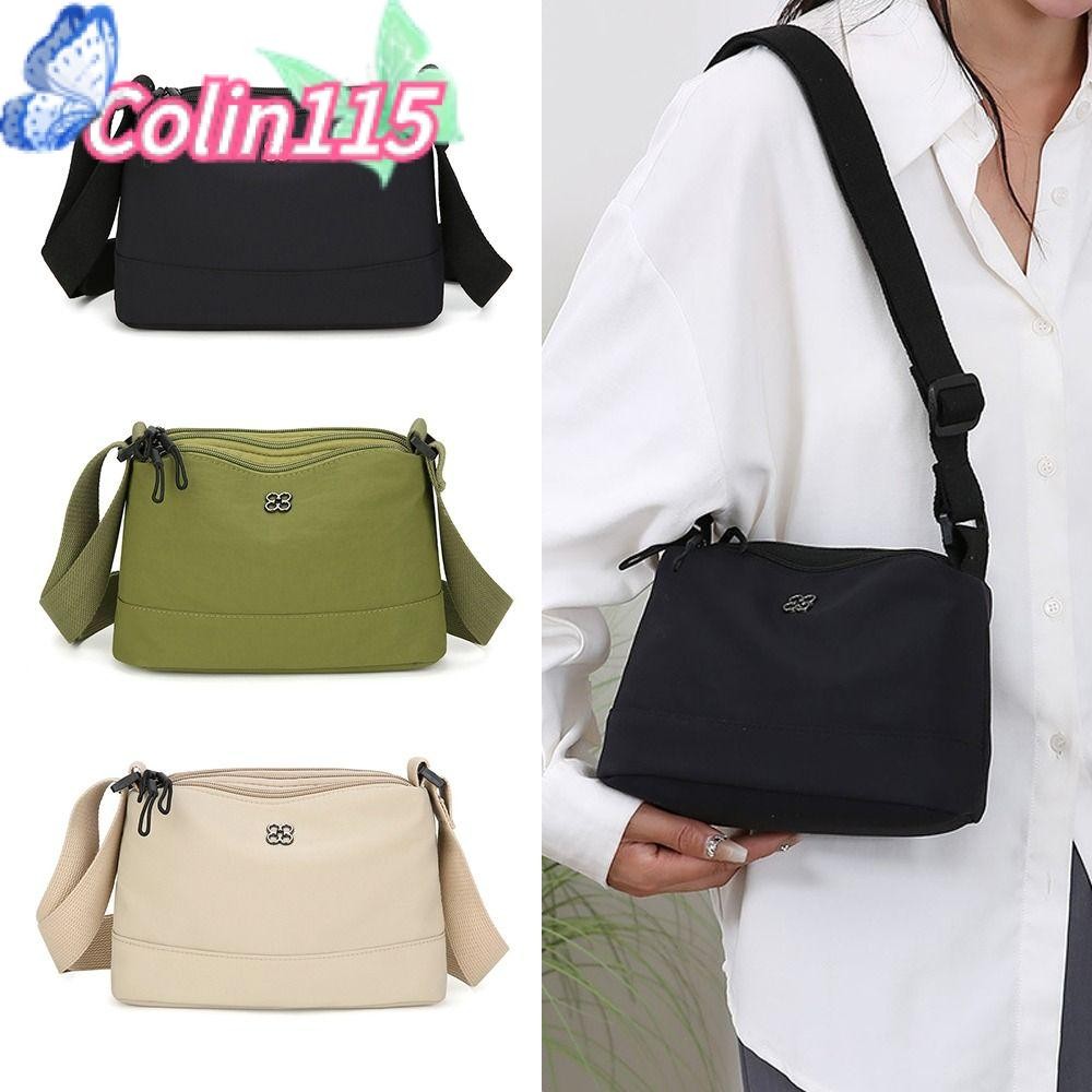 โคลินา115 กระเป๋าสะพายข้าง, สไตล์ลําลองหลายช่องใส่ของ, ผ้าไนลอนนุ่มสีทึบ กระเป๋าถือหญิง