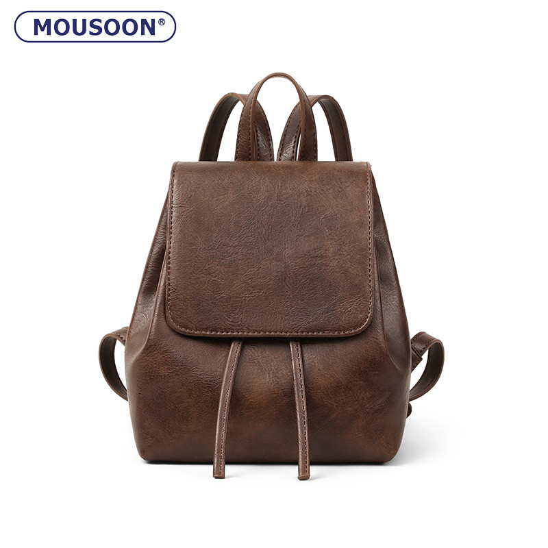 มูซูน กระเป๋าเป้สะพายหลังเชือกรูดวินเทจมินิมอลสําหรับฤดูใบไม้ผลิ/ฤดูร้อน 2025