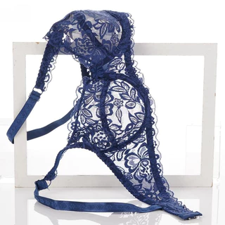 ECMLN Ultra-thin เซ็กซี่ประณีตลูกไม้ผู้หญิง Bras Non-paded Plus ขนาดแหวนเหล็ก Push Up Hollow Out Bralette