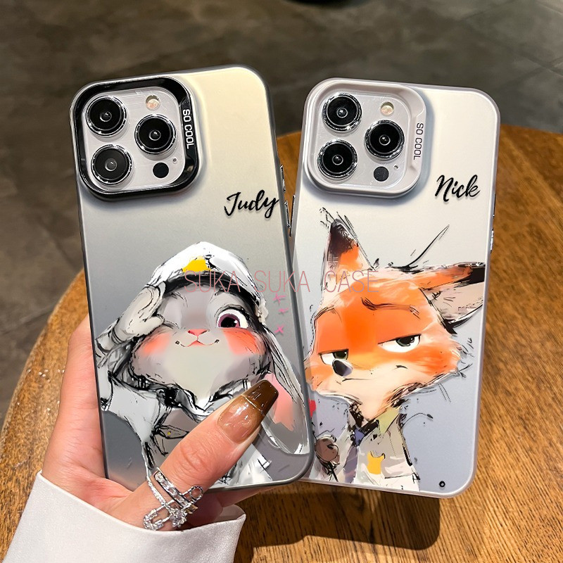 Zootopia เคสน่ารัก OPPO เคสคู่ทุกประเภท Compatible For-Oppo-A8-A18-A15-A16-A57-A55-A38 A3S A5 A12E A