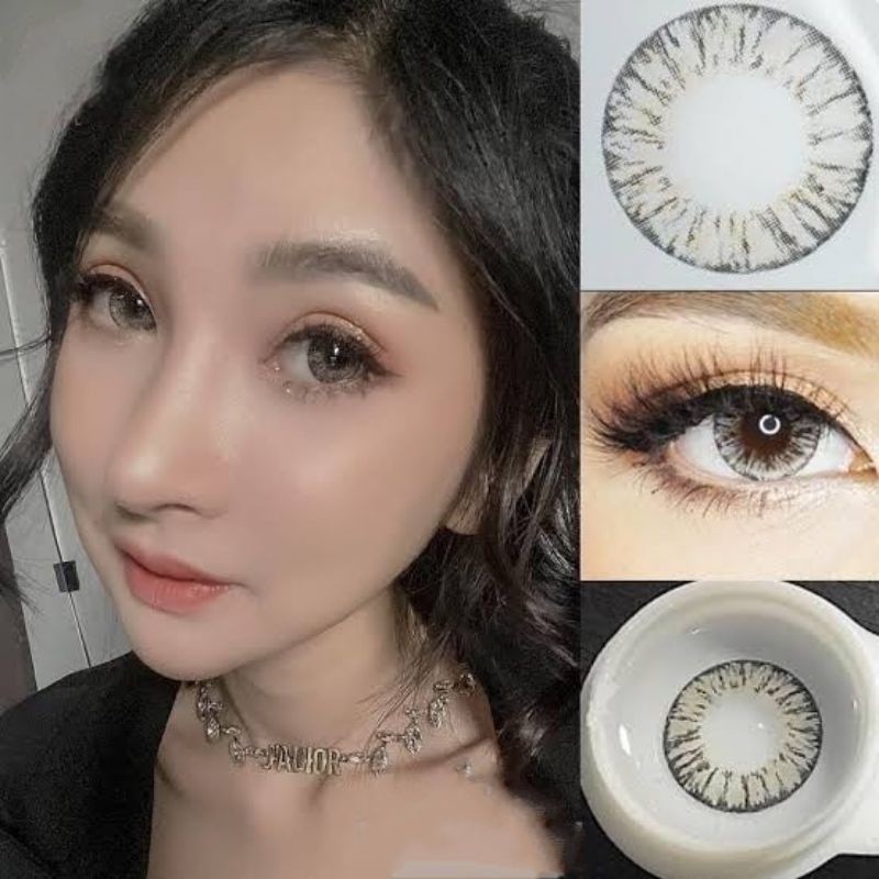 คอนแทคเลนส์ Frong/Sapphire/Pearl สีเทา/ตาล Gray/Brown