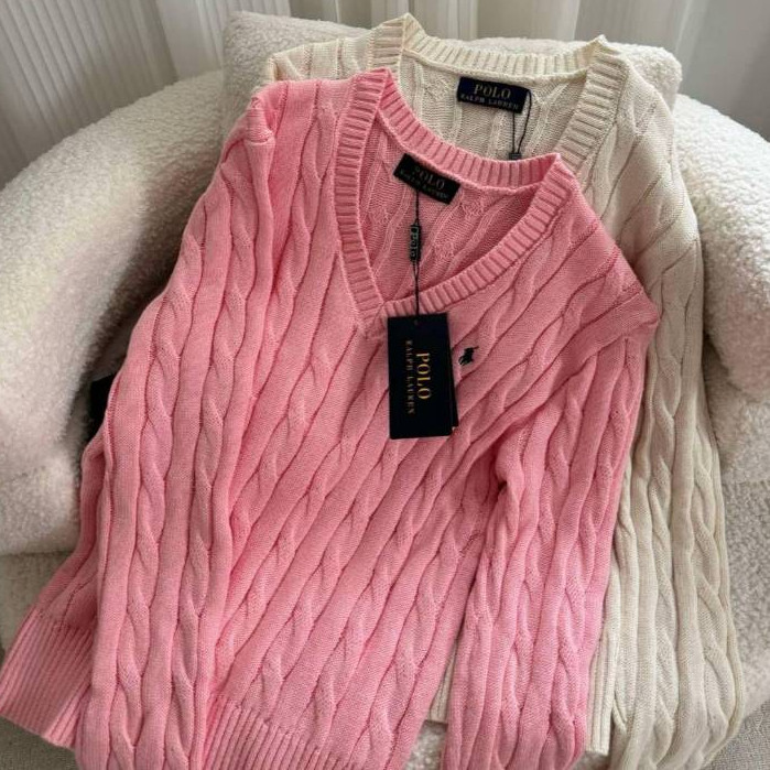 ฺ๊BUNY; TEEDA   ไหมพรมแบรนด์ POLO Ralph Lauren  คอวี ป้ายแท็กครบ