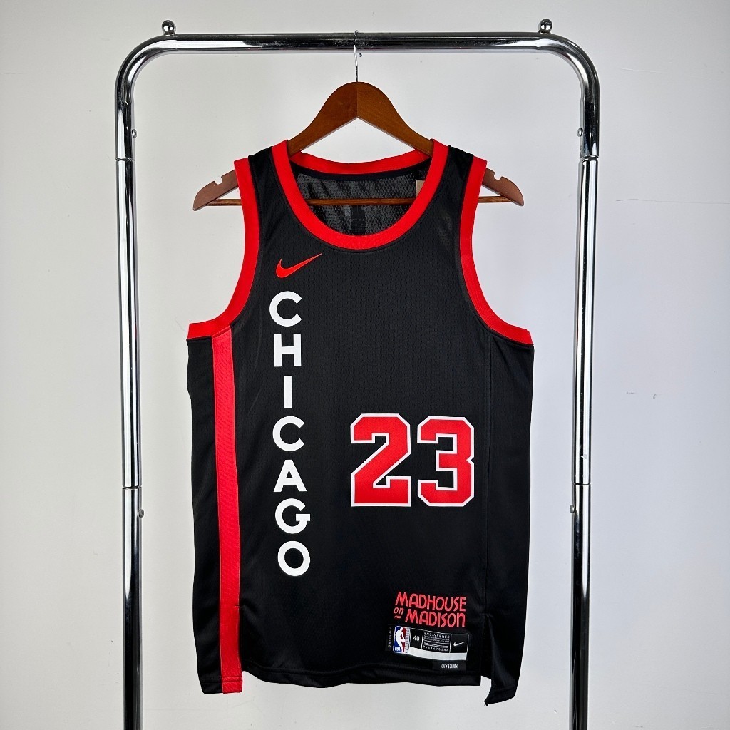 เสื้อบาสเก็ตบอล 23/24 Bulls #11 Derozan Hot-pressed Shirt No.8 Black Men Vest