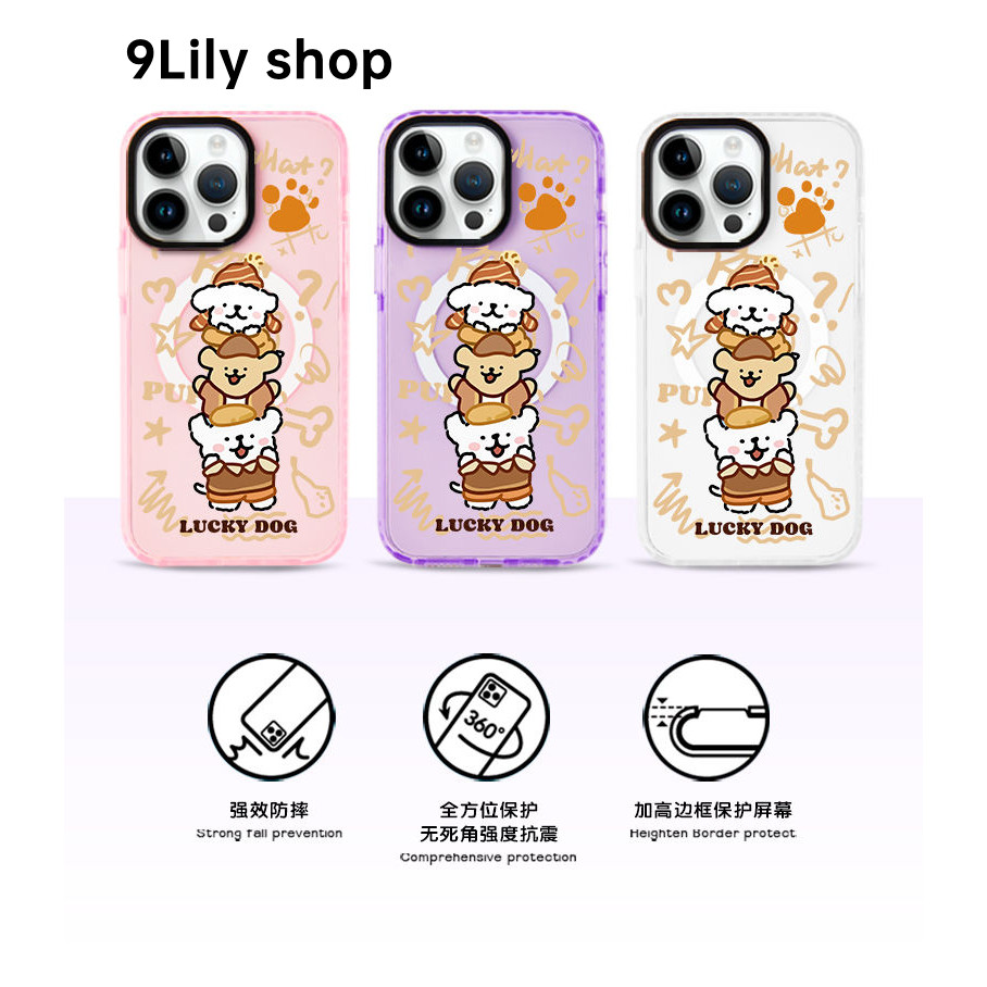 [5สี] เคสโทรศัพท์ iphone16pro Magnetic 15PROMAX Magnetic protective Case 14 13 12 Soft *