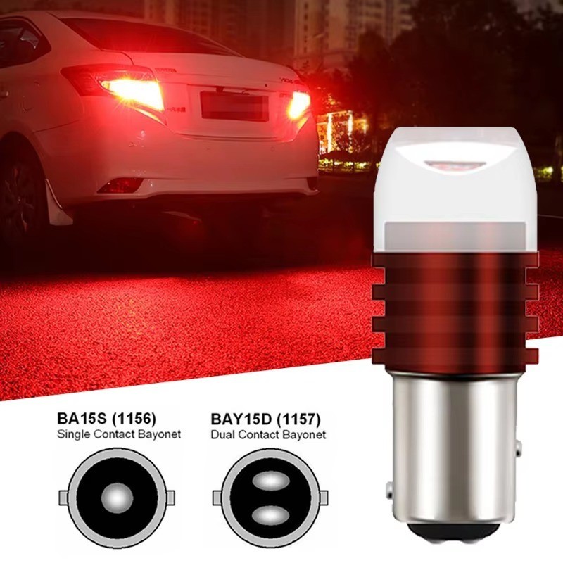 1x 1156 1157 หลอดไฟ Led BA15S BAY15D P21/5W P21W R5W R10W รถ S25 ตัวบ่งชี้เบรคย้อนกลับสัญญาณโคมไฟสีแดงสีขาว