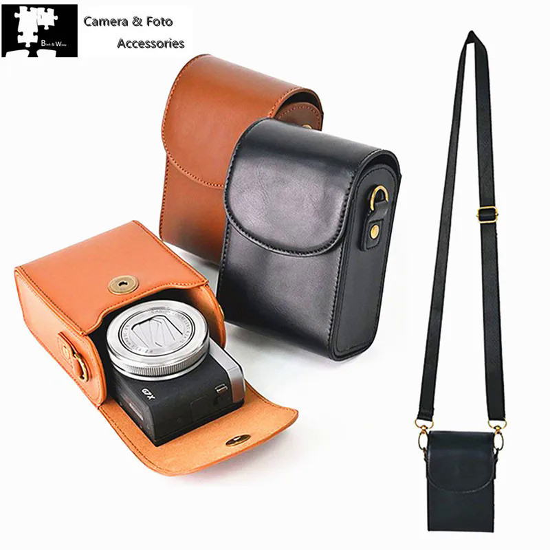 Camera Bag Leather Case For Panasonic Lumix LX10 LX15 TZ96 TZ95 TZ90 TZ80 TZ70 TZ60 TZ50 TZ40 TZ30 T