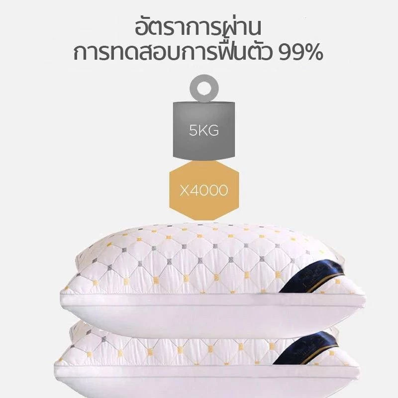 หมอนหนุน หมอนโรงแรม 5 ดาว มี3ระดับ หมอนสูงหมอนต่ำ เส้นใยสังเคราะห์โพลีเอสเตอร์100% นุ่มสบาย ไม่ปวดคอ thumbnail 9