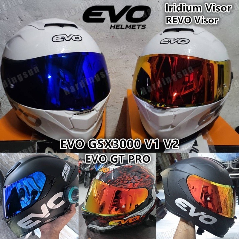 Evo Visor เลนส์ EVO GSX3000 Visor เลนส์ EVO GT Pro Visor เลนส์ EVO หมวกกันน็อค Iriduim Visor เลนส์ R
