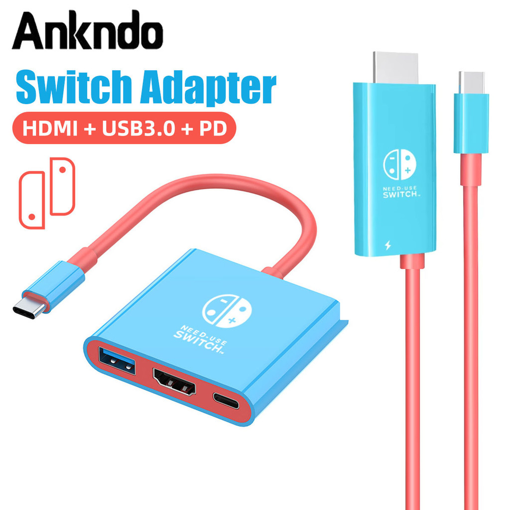 USB-C Hub Adapter Hub for Switch/Mac(book/Phone/Notebook 3in1 (USB-C to USB3.0/HDMI/PD100W )