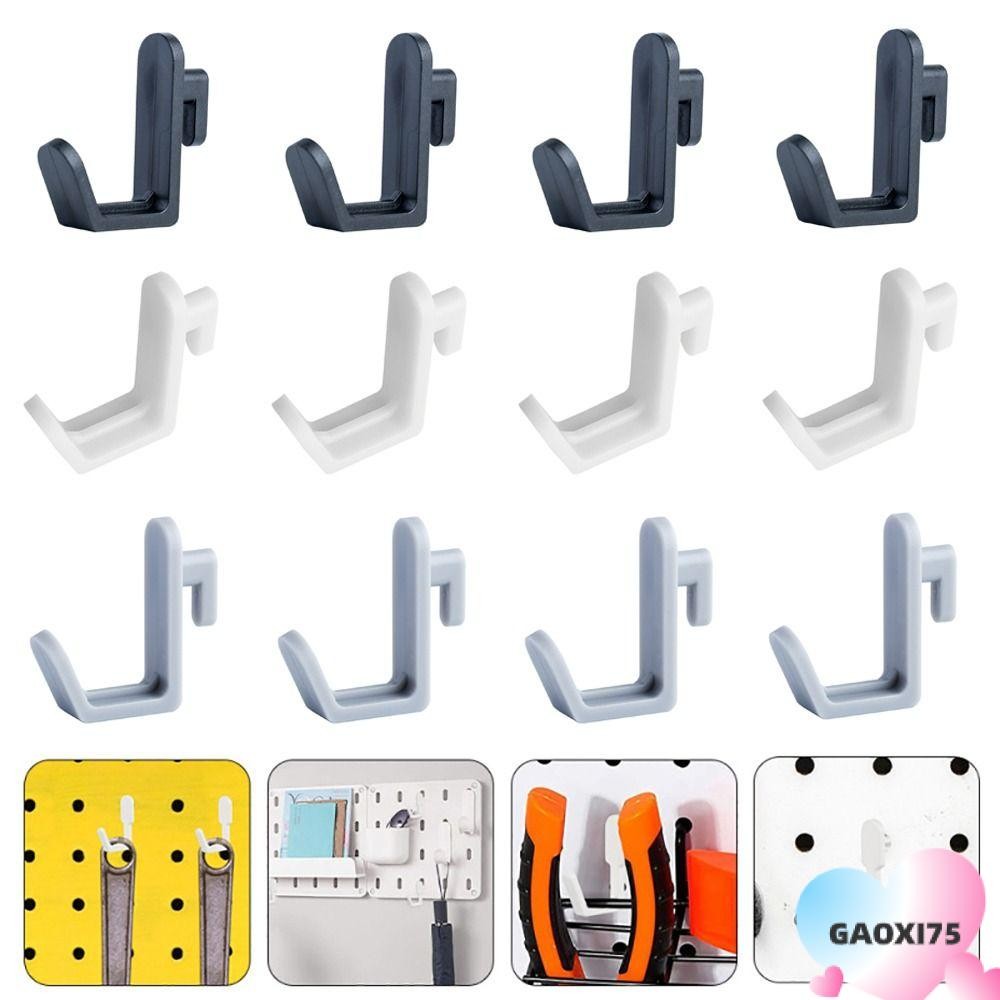 Gaoxi75 10 ชิ้นเฉียงแขวน, Wall Mount J รูปร่าง Hole Board Hook, ฮาร์ดแวร์เครื่องมือยูทิลิตี้ล็อคชุดชั้นเก็บ Organizer Pegboard ตะขอ