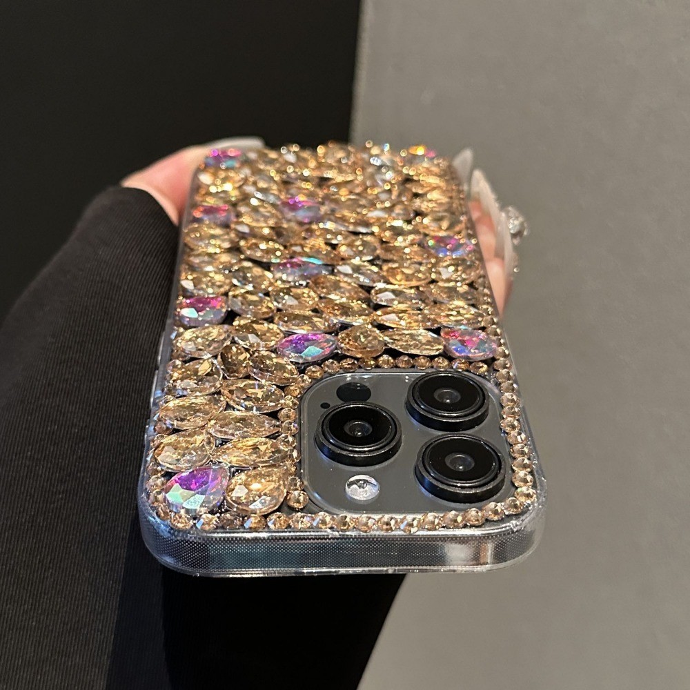 Luxury Gold Rhinestoneเคสโทรศัพท์สําหรับOppo Reno 14F 14 13 F 13F 11 12 Pro 8T 7 8 9 8Z 6Z 12F Reno1