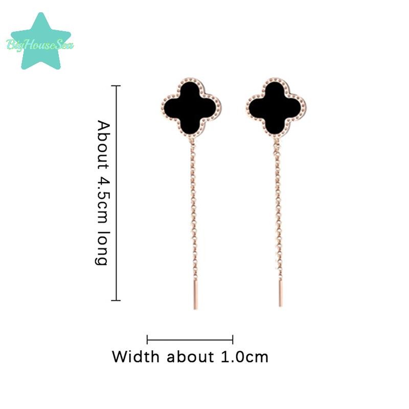 [BigHouseSea] ต่างหูเครื่องประดับโรแมนติก Four Leaf Clover ต่างหูสําหรับผู้หญิงสาววัยรุ่นเครื่องประดับอุปกรณ์เสริมใหม่ - รูปที่ 3