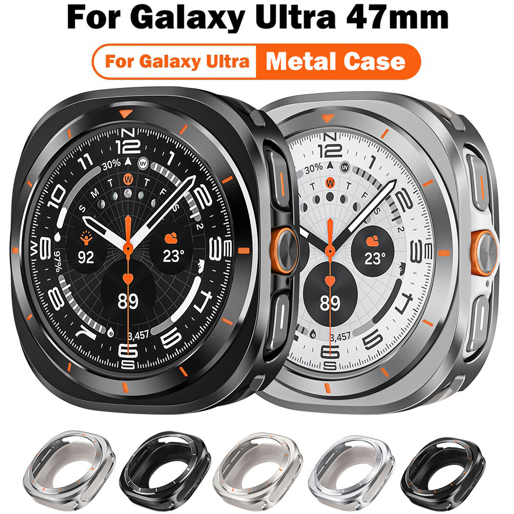 สําหรับ Samsung Galaxy Watch 7 Ultra กรณีโลหะอุปกรณ์เสริมกรอบโลหะสําหรับ Samsung Galaxy Watch 7 Ultra 47 มม.