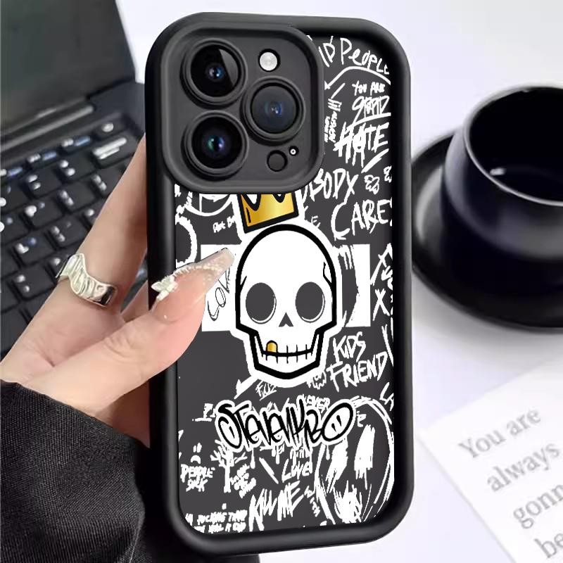 เหมาะสำหรับ Samsung A03 A03s A02s A04 A04E A04s A05 A05s กรณีโทรศัพท์มือถือ Cool Skull เคส