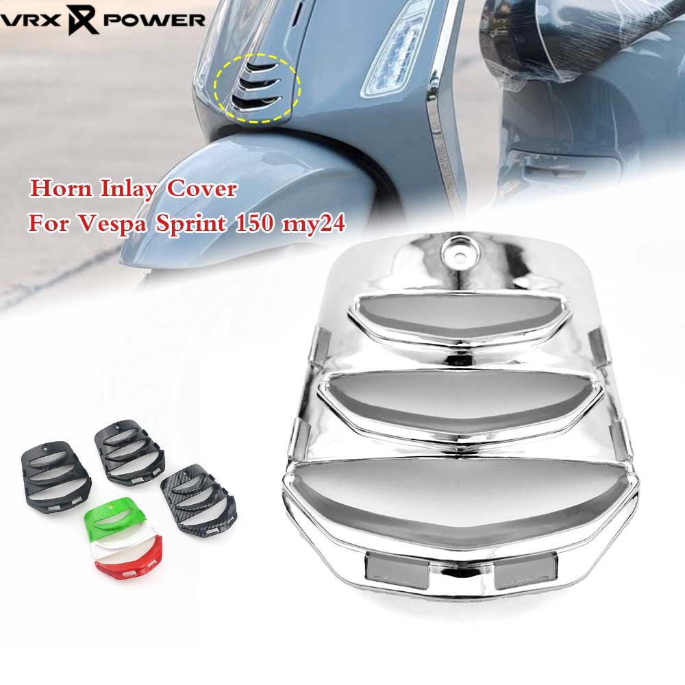 ฝาครอบฝังแตรด้านหน้าสําหรับ VESPA Sprint 150 MY24 2025 สกู๊ตเตอร์ Fairing Tie ฝาครอบทรัมเป็ต