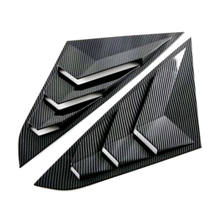 Toyota Yaris Ativ/Vios 2023 2024 ฝาครอบสามเหลี่ยมด้านหลัง Carbon Windows Trim อุปกรณ์ตกแต่งรถยนต์