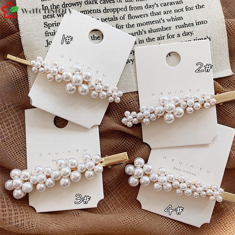 Ins Fashion Faux Pearl Hairpins ความยืดหยุ่นสูงและทนทาน