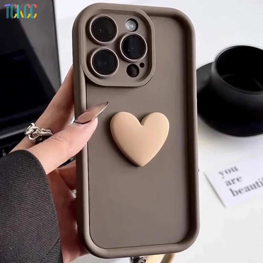 3D หัวใจซิลิโคนอ่อนนุ่มเคสโทรศัพท์สําหรับ Xiaomi Poco C71 C75 C85 F7 M7 M8 F8 X8 Pro Ultra Cover