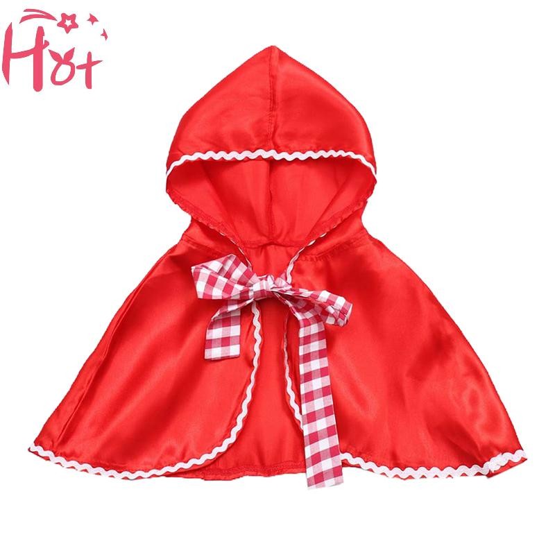 Ge Little Red Riding Hood เครื่องแต่งกาย Cape Dress Up ฮาโลวีน Capelet คอสเพลย์เสื้อคลุม Square