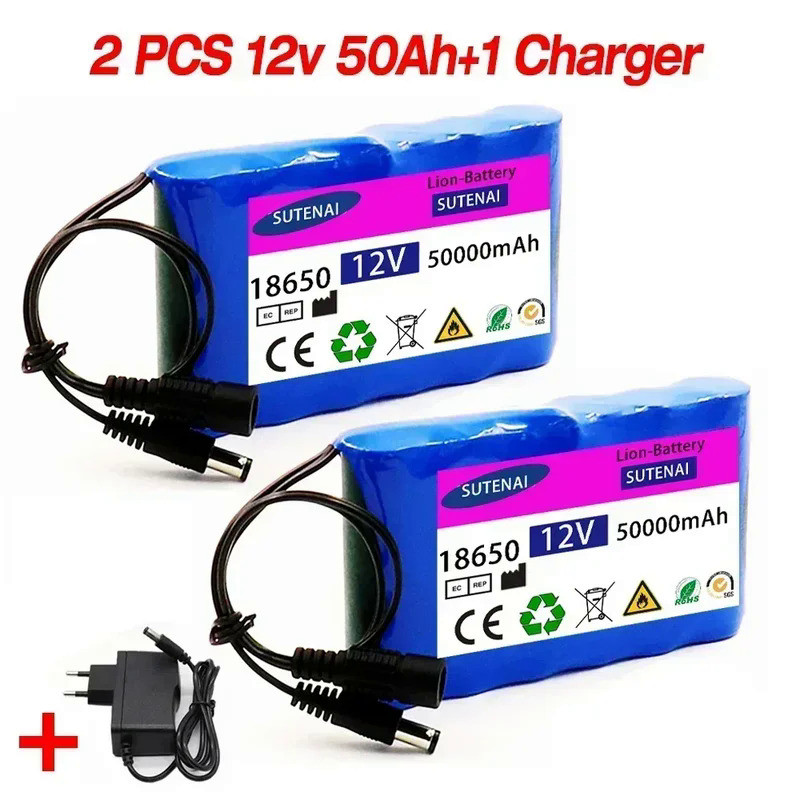 Air transport 12v 50Ah 50000mAh 18650 Rechargeable batteries 12.6V PCB Lithium Battery pack Protecti
