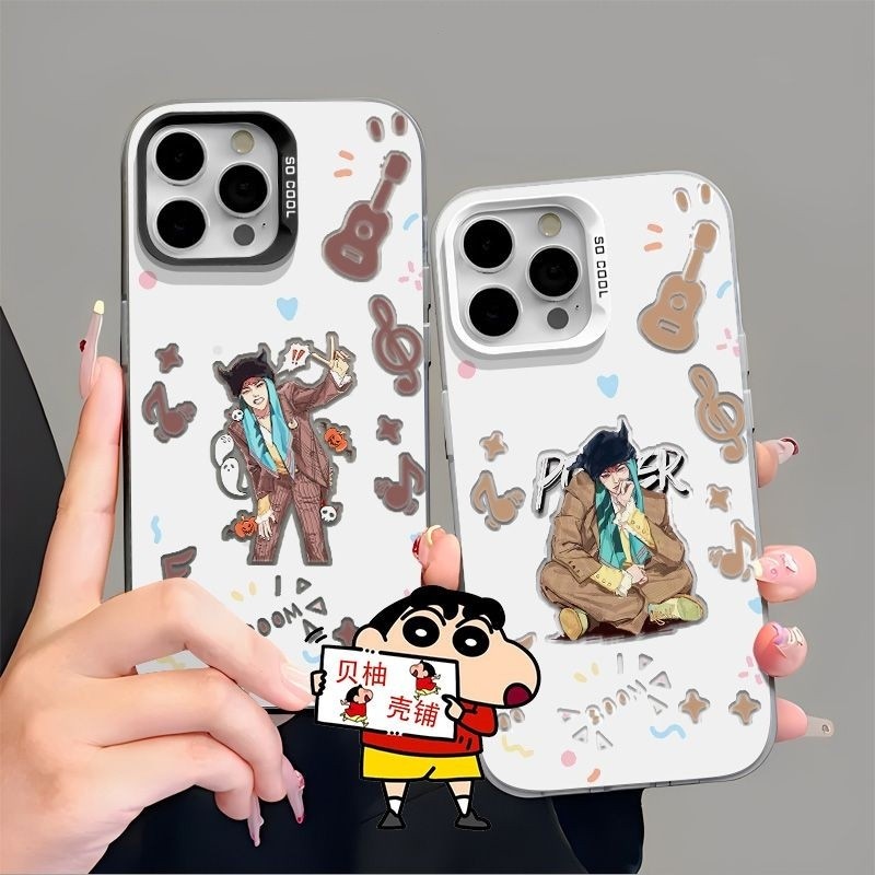 ✨เข็ม✨GD GD GD GD Dragon เงินที่มีสีสันเคสโทรศัพท์สไตล์เดียวกันสําหรับ Iphone 15 14 Pro Max 13 12 Mi