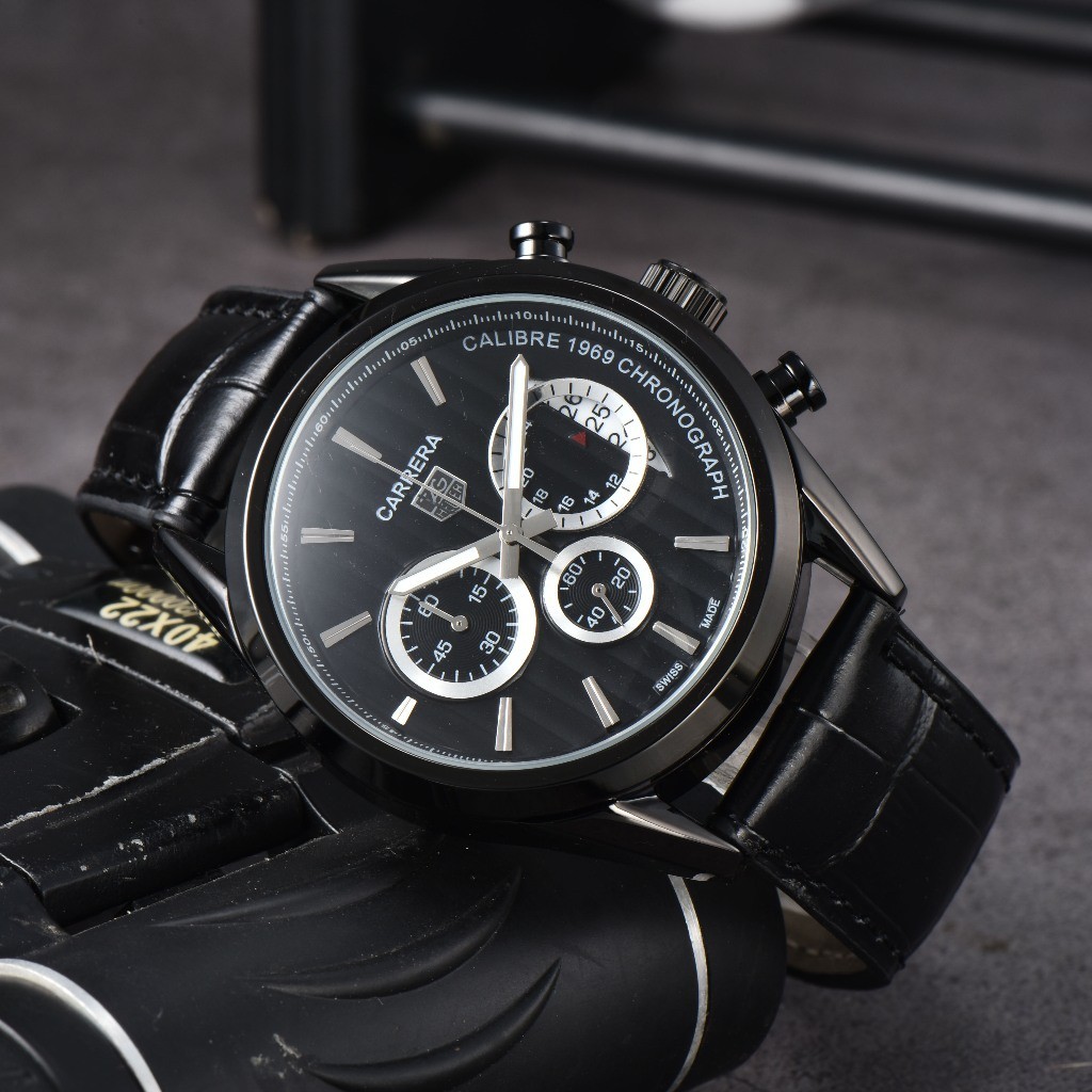 Tag TAG Howard Fashion Casual Wrist Watch Quartz Movement Three-Eye Chronograph Simple All-Match Wat