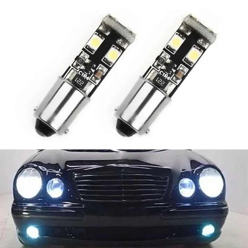 5x W210 รถ LED Canbus ข้อผิดพลาดฟรี LED ที่จอดรถหลอดไฟสําหรับ Mercedes-Benz W210 E55 BA9S H6w เครื่องมือหลอดไฟ