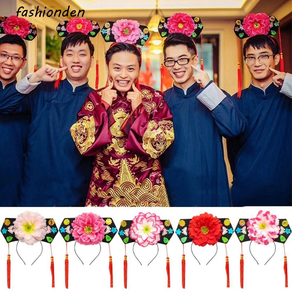 แฟชั่นเด ห่วงผมสไตล์จีน,พู่ยาวใบ ชม. อันฟู่ ดอกไม้คาดศีรษะ,โบราณผีเสื้ออุปกรณ์ผมสไตล์โบราณเด็กวงผมคอสเพลย์