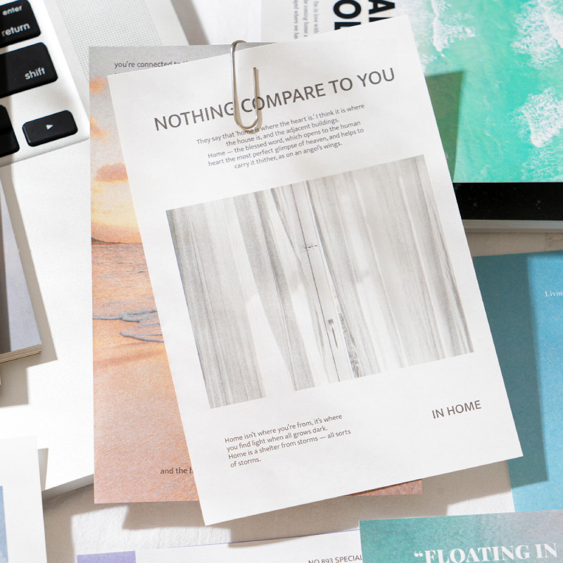Journal Go 50 แผ่นธรรมชาติวารสารหนังสือวัสดุนิตยสารกระดาษความงาม Retro Scrapbooking Journaling Decor กระดาษ