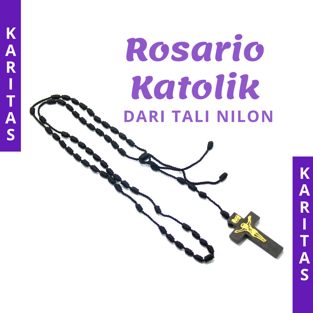 NYLON ROPE ROSARY / SKAPULIER สร้อยคอ ROSARY / สร้อยคอผู้ชาย / สร้อยคอผู้หญิง / กระเป๋า / คอ SPIRITU
