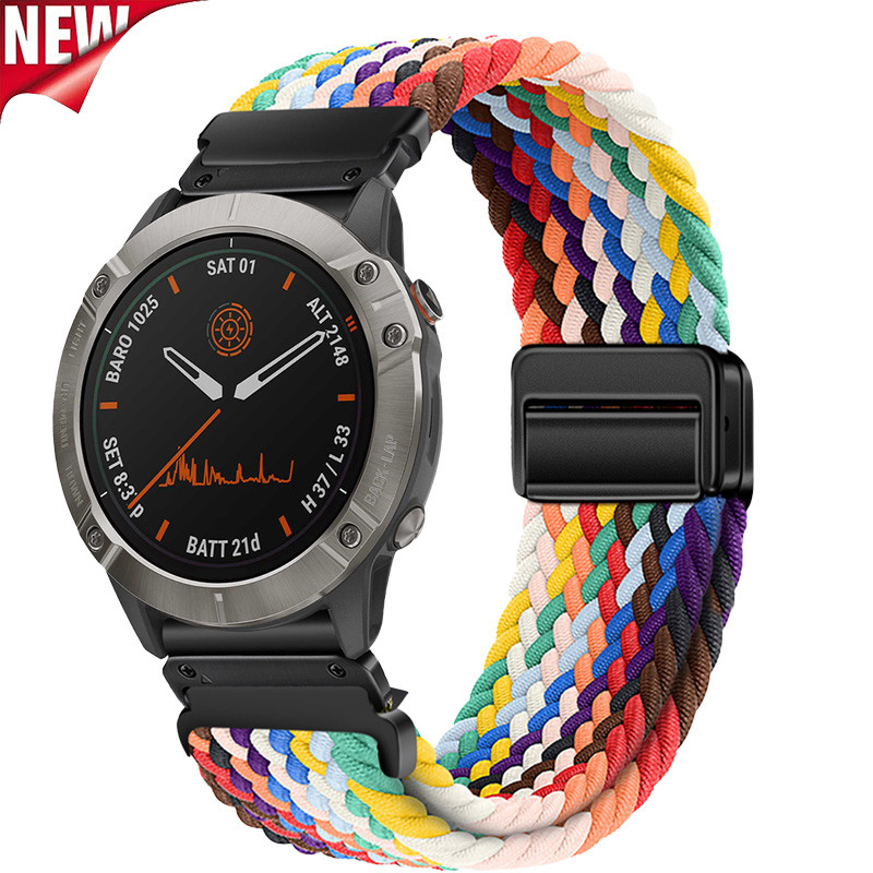 สายรัดไนลอนขนาด 22 มม. 26 มม. เข้ากันได้กับ Garmin Fenix7pro Epix pro 47 มม. สําหรับ Fenix 7x pro Ee