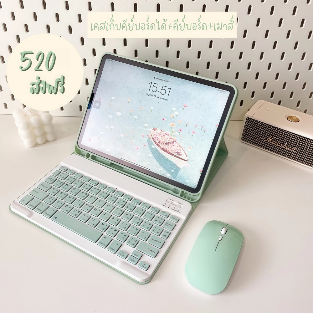 เคส iPad gen11 A16 2025 gen10 2022 เคสคีย์บอร์ดไทย iPadที่มีคีย์บอร์ดในตัวพร้อมช่องเสียบปากกา เคส iP