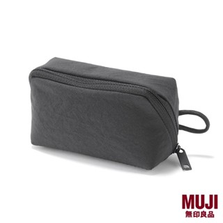 MUJI กระเป๋าเปิดกว้างไนลอนย่น
