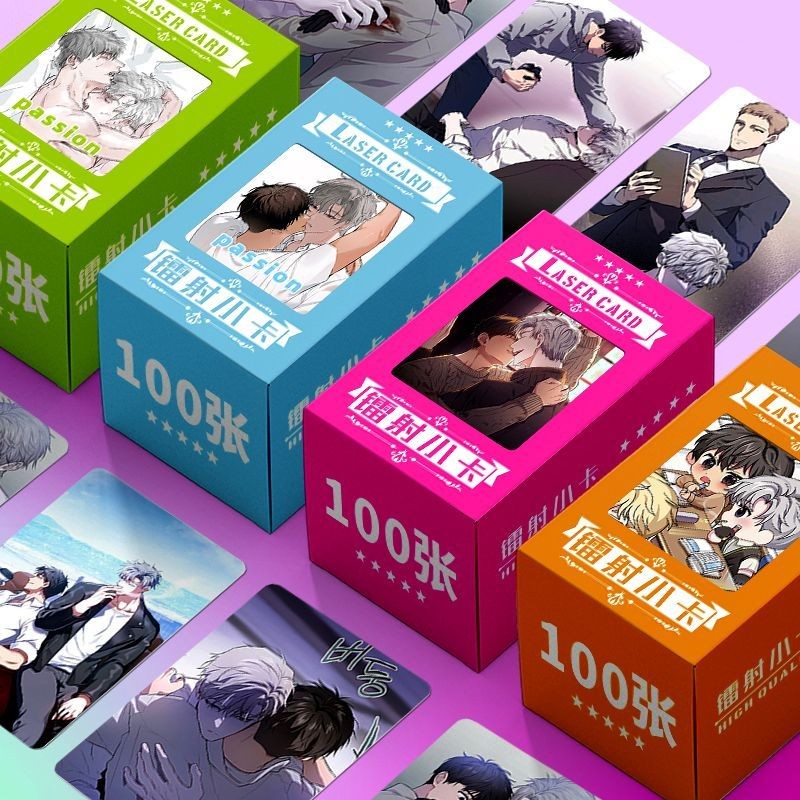 ชุดการ์ด BL Manhwa LOMO ของเกาหลี Passion | การ์ดรูปถ่ายขนาดเล็กโฮโลแกรม 100 ชิ้น | Fanmade Collection แบบไม่ทําซ้ํา