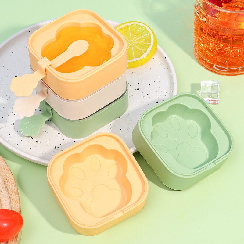1/3 ชิ้นคุณภาพสูงทนทาน PP ซิลิโคนไอศกรีมโฮมเมด Mould Cat Claw สไตล์เด็ก Popsicle ทําแม่พิมพ์