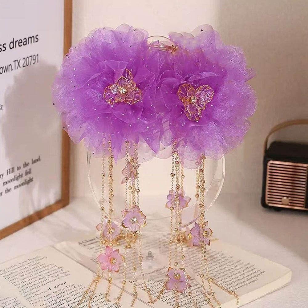 คลิปโลภ CEREZA วัสดุตาข่าย กิ๊บติดผมดอกไม้ดอกบัว, เลื่อมหรูหราพู่พลาสติกผม Claw งานแต่งงาน ราคา ถูกที่สุด ดีลบีเคเค แกลเลอรีภาพที่ 7