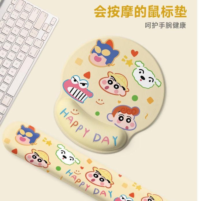 [ข้อเสนอพิเศษ] Crayon Shin-Chan Mouse Wrist Pad ซิลิโคนแผ่นรองข้อมือหนาป้องกันเมาส์ที่วางแป้นพิมพ์สํานักงานการ์ตูนอุปกรณ์ต่อพ่วงขายร้อนของขวัญขายดี